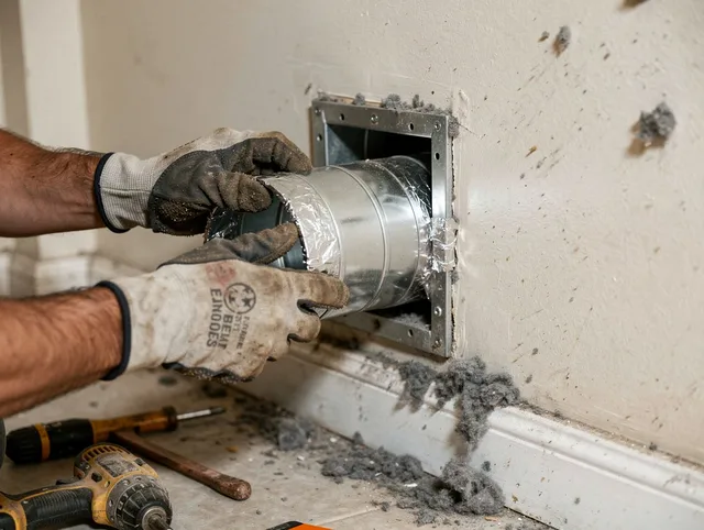 Professional dryer vent repair and installation by Hawthorne Dryer Vent Cleaning in Hawthorne